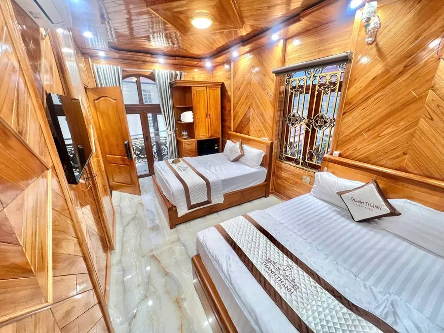 Wooden twin room